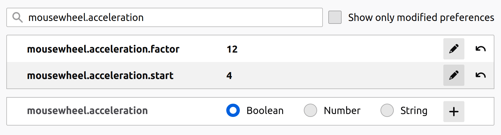 After installing Firefox on Linux – Mouse wheel acceleration for faster scrolling
